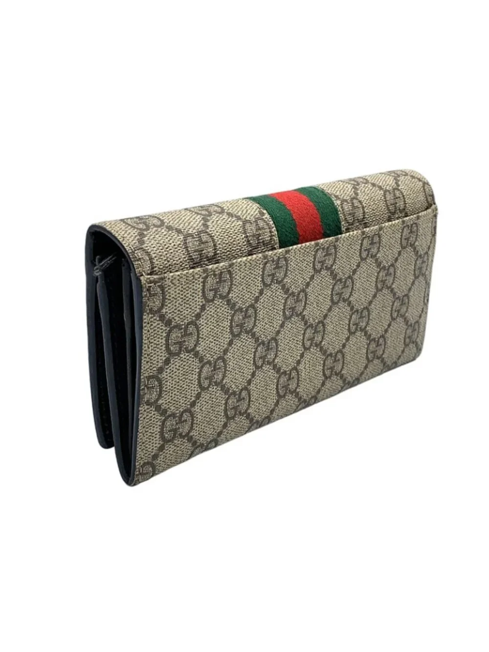 ★SOLD★ Gucci New Ophidia GG Supreme Leather Brown Wallet Gold - Picture 2 of 15